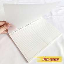 1PC Minimalist Spiral Bound Notebook, Dual-Column Partitioned Inner Pages Diary, Thick Beige Writing Paper, Sturdy Metal Spiral Binding, Neat Partitioned Lined Inner Pages, Smooth Non-Bleeding Writing Surface; Multi-Functional Academic Note-Taking Notebook; Stationery Suitable For Classroom Notes, Exam Preparation, Knowledge Point Organization, Manuscript Drafting, Self-Study Planning; Suitable For Back To School, Graduation, Thanksgiving, Christmas, New Year, Birthday, Teacher's Day, Housewarming And Other Practical Holiday Gifts; - Multicolor - View 7