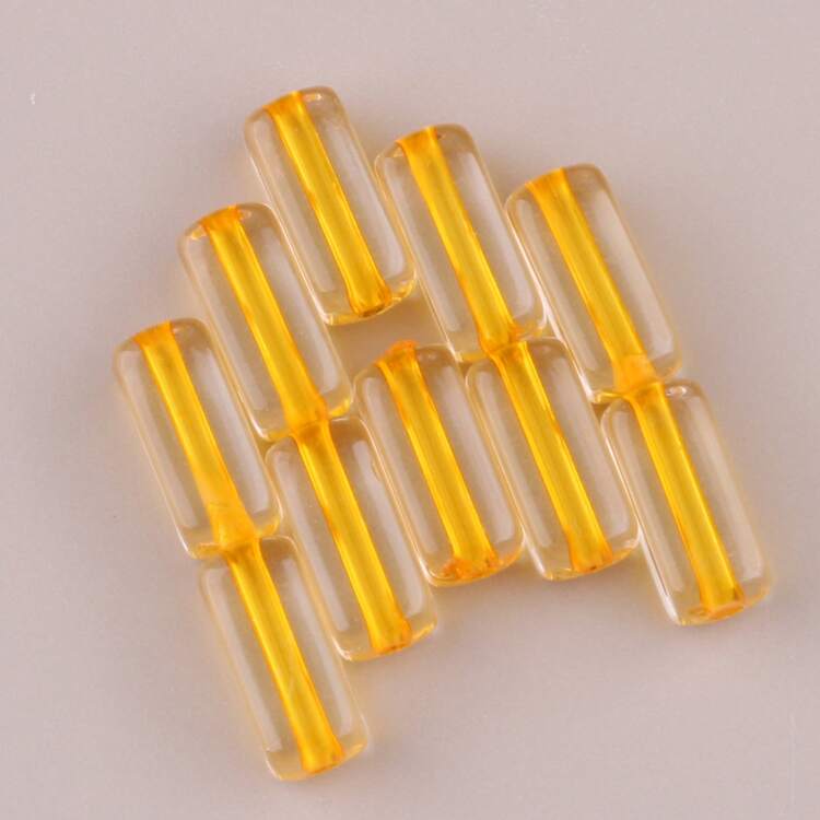 60pcs Transparent Inlaid Color Tube Beads, Acrylic Rectangular Spacer Beads With Large Holes, For DIY Jewelry Making, Bracelets, Necklaces, Phone Charms - Multicolor - View 6