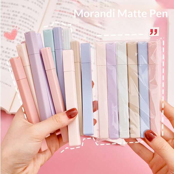 2pcs Creative Single Tip Fluorescent Pens, 6-Color Fluorescent Pens, Oblique Tip Eye-Protection Fluorescent Pens, Suitable For Note-Taking, Colorful Drawing, Fluorescent Marker Pens, Perfect Gift For Teachers And Students, Ideal For Bible Study