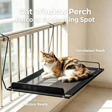 No-Drill Cat Window Perch, Glass Window Viewing Cat Hammock Bed - one-size - View 6