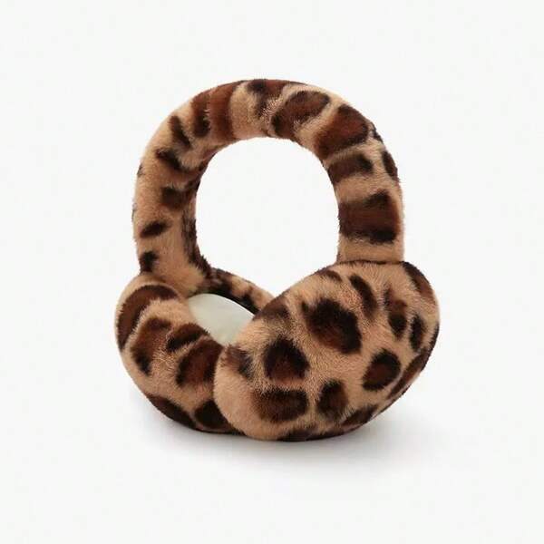 Nouveaux cache-oreilles doux et cool à imprimé léopard, chauffe-oreilles, casque chaud pour l'automne et l'hiver, housses d'oreilles en peluche pour la protection des oreilles des étudiants