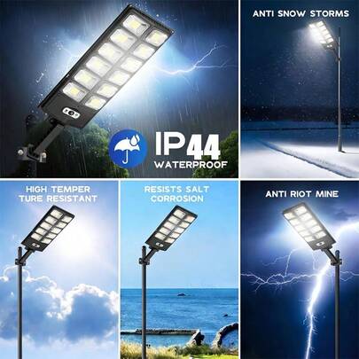 Outdoor Solar Street Lamps, Ultra-Bright Commercial Light Strips With Dusk-On Function, Three Brightness Levels Adjustable, Suitable For Portable Street Lamps For Gardens, Courtyards, Lawns, Garages, And Paths (200LED, 280LED, 380LED, 504LED)