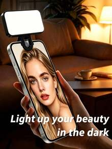 1 buah Lampu Pengisi LED dengan 3 Tingkat Suhu Warna yang Dapat Diatur, Lampu Malam, Lampu LED, Lampu Selfie Smartphone (Dapat Diisi Ulang), Lampu Pengisi Konferensi Video Komputer, Lampu Mini Portabel, Perlengkapan Seni Kuku, Dekorasi Rumah Halloween, Natal, Dekorasi Ruangan, 250mAh - A - View 9