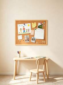 Wood Framed Cork Board, Durable Natural Pin Board, Easy Mount For Photos, Notes & Calendars, Wall Decor For Kids Bedroom, Study Desk, Office Dorm, Perfect For Students, Teachers & Office Workers To Organize Plans And Display Artworks - A - View 6