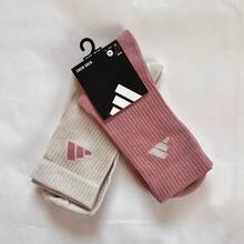 Adidas NEW LT CREW 2PP Unisex Casual Sports Mid-Calf Socks (2 Pairs) All-Season JX5054 - Warm Earth Brown/Miracle Alum Brown [JX5054] - View 5