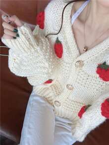 Women Knit Tops - Off-white - View 2