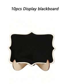 10pcs Mini Chalkboard Display Panels, Home Decor Signs, Mini Message Boards, Wooden Chalkboards, Wooden Message Boards/Display Stands, Wavy And Rectangular Shapes Available, Suitable For Wedding Party/Gathering/Bakery Cake Shop Display/Hotel Restaurant Display Board/Party Dessert Table Card. Party Table Centerpiece, Wedding, Baking Display, Hotel, Banquet, Dessert, Table Card, Display Sign/Guide Sign/Party Card/Mini Chalkboard Direction Sign/Chalkboard Introduction Sign - Can Be Purchased Separately With 1 Piece Of Handwritten Pen - A - View 14