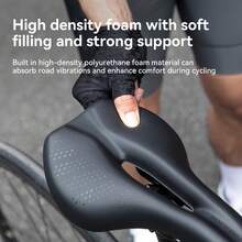 ROCKBROS 1pc Sports Comfortable Seat Cushion: Shock-Absorbing And Anti-Impact, With Hollow Air Channel For Heat Dissipation, Making Cycling More Comfortable - Black - View 3