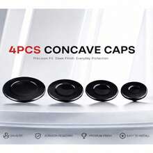 4pcs Black Gas Stove Burner Caps, Home Gas Stove Accessories, Durable Wear-Resistant Easy To Clean Kitchen Cookware Parts - View 8