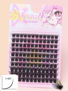 D Curl Voluminous Fluffy Cluster False Eyelashes, 120 Clusters Mixed Length DIY Single Lash Extensions, Easy To Apply Lightweight Reusable Cluster Lashes, Suitable For Beginners Daily & Party Makeup - D - View 6