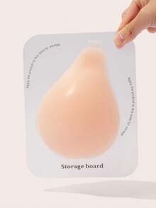 Lignisse Silicone Teardrop Sticky Bra With Storage Board Invisible Push Up Adhesive Strapless Backless Lift Reusable Nipple Cover Women Intimates - Multicolor - View 4