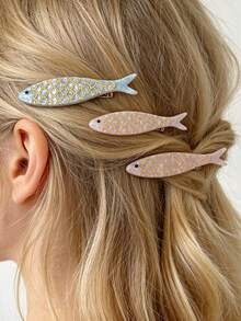 Creative Sardine Can Hair Clip Set, Sardine Storage Box, Sardine Hair Clip, Hair Accessory, Sardine Can Container, Small Accessory Storage Box, Daily Decorative Gift - Multicolor - View 8