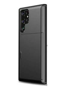 For Galaxy Case, Anti-Drop Two-In-One PC Card Case For Mobile Phone, Suitable Compatible With Apple 17 Promax 17 Pro 17e 16E 15 14 13 12 11 18 Models. 2-In-1 Shock-Proof Mobile Phone Protection Case, With Card Slot And Wallet-Style Design. - Black - View 60