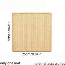 1pc Sturdy Vertical Woven Cat Scratching Post With Non-Slip Base, Space-Saving Design Compatible With Hanging Toys, Woven Rope Material, Modern Pet-Friendly Home Decor, Beige Woven Pattern, Durable Multi-Functional Cat Furniture For Sofa, Chair, Door Protection, Suitable For Daily Use - Multicolor - View 15