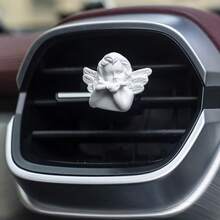 1pc Cute White Angel Car Air Vent Clip, Cute Angel Wings Car Interior Accessory, Exquisite Car Decoration Gift, Perfect For Women And Girls - A - View 9