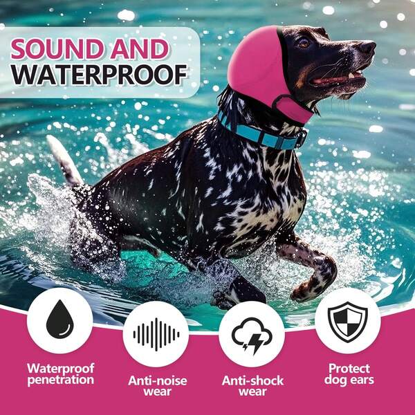 Adjustable Dog Ear Muffs Headwear, Reduces Thunderstorm, Fireworks, Travel Noise, Suitable For Medium To Large Pets