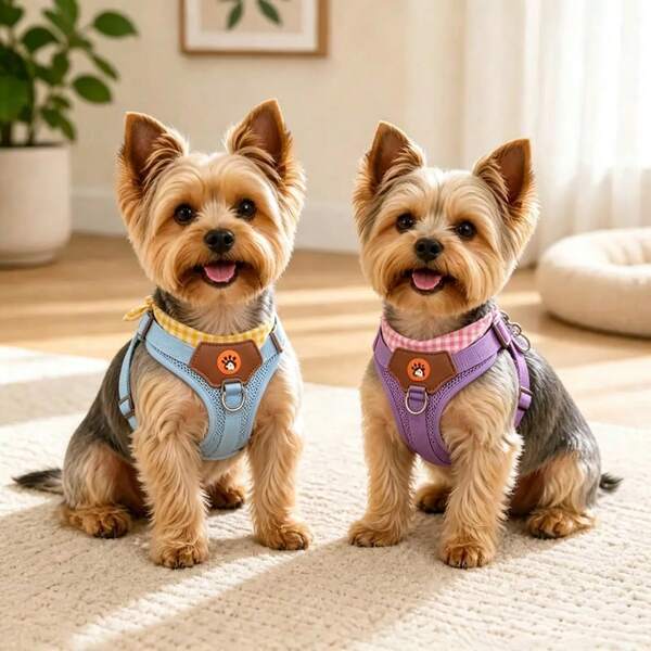 Dog And Cat Harness And Leash, Adjustable Breathable Vest-Style Pet Harness For Walking