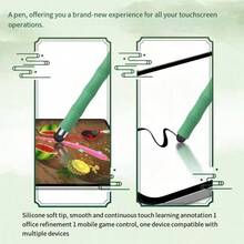 Creative Bamboo Capacitive Pen For Mobile Phones, Tablets, And General Drawing And Handwriting Use. Touch Pen For General Writing. - Green - View 4