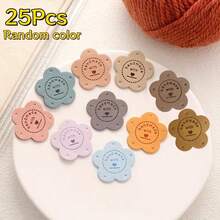 5/8/12/15/18/22/25Pcs Flower Sewing Decorative Labels, Used For Wallet And Clothing Making, Hat Sewing Accessories, Random Colors - Multicolor - View 19
