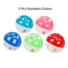15pcs/10pcs/5pcs/1pc Bird Bell Ball Toy, Jingle Sound, Diameter 3.8cm (1.5 Inches), Colorful Cat Teaser Dog Teaser Parrot Toy Ball, Built-In Bell, Interactive Bird Cage Toy, Suitable For Budgies, Cockatiels, Lovebirds And Other Small Birds, Perfect Holiday Gift For Pets, Sound Toy Ball Cat Toys/Bird Accessories/Bird Toys - View 13
