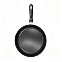 Sartén Antiadherente de Acero de 27 cm, Acabado Matte Negro, Mango Ergonómico de Plástico y Aluminio, Ligera y Resistente para Cocina Diaria - A - Ver 1