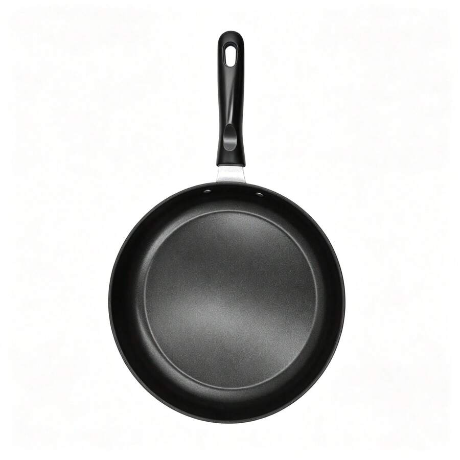 Sartén Antiadherente de Acero de 27 cm, Acabado Matte Negro, Mango Ergonómico de Plástico y Aluminio, Ligera y Resistente para Cocina Diaria - A - Ver 1