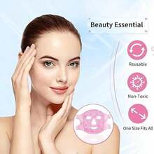 Reusable Cold Gel Eye Mask For Puffy Eyes, Dark Circles, Eye Bags, Dry Eyes, Headache, Migraine, Stress Relief - Facial Ice Pack - Pink - View 2