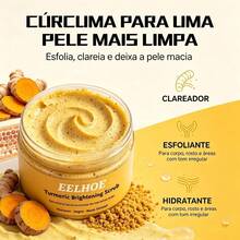 EELHOE Turmeric Exfoliating Scrub, Deep Cleansing Body And Face Scrub, Brightens Knees And Elbow Skin, Smooths Rough Skin, Use During Bathing - Turmeric - View 3