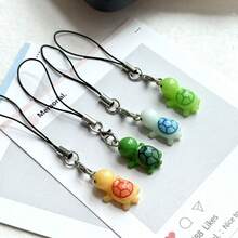 1pc Turtle Phone Chain Pendant, Healing Style Phone Accessory, Anti-Loss, Gift For Friends - Multicolor - View 6