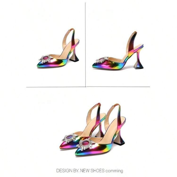 Women Heeled Sandals - Multicolor - View 6