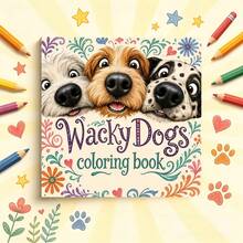 1pc Funny Dog Coloring Book, 24 Pages Of Amusing Cartoon Patterns, Designed For Coloring Enthusiasts, Relaxing And Soothing, Emotional Healing, Perfect Gift Choice For Family Gatherings, Birthdays, Holiday Parties For Family And Friends. Must-Have For Dog Lovers, Parent-Child Interactive Picture Book, Pet Drawing Book - Dog Coloring Book - View 7