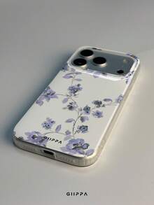 GIIPPA 1pc Small Floral Pattern Design Phone 17 Pro Max Phone Case, Compatible With Phone 16 Pro Max, 15 Pro Max, 14 Pro Max, Korean Style High-End Fashion Fun Phone Case, Compatible With 11/12/13/14/15/16 Pro Max Plus, Elegant Design Suitable For Men And Women, Perfect Gift For Girlfriend On Christmas, Valentine's Day, Easter, Wedding Season And Birthday! - Purple - View 5