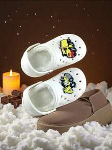 Winter Children's Clogs Are Cute, Fashionable, And Comfortable For Indoor And Outdoor Wear, With Plush Insulation For Warmth - Beige - View 2