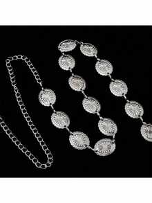 1pc High Quality Round Metal Waist Belt, Suitable For Women In Summer - Multi-color - View 13