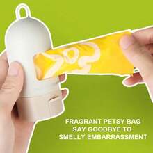 PP Capsule Dispenser/1 Box + 120 Trash Bags/1 Box/120 Trash Bags. This Portable Stroller Trash Bag Dispenser Storage Box Uses Thickened, Scented Printed Plastic Bags, Suitable For Outdoor Travel, Strollers, Cars And Home Use. Also Suitable For Pets. - Multicolor - View 4