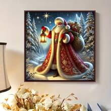 1 Buah Kit Lukisan Berlian 5D DIY Pola Santa Claus - Seni Mosaik Berlian Bulat Penuh, Dekorasi Dinding Rumah, Tanpa Bingkai - Tanpa Bingkai - View 2