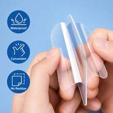 Square Nano Double-Sided Adhesive Pad, Transparent Washable Reusable Traceless Nano Tape For Home Wall Mounting And Fixing - C-Transparent - View 3