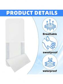5PCS 4"X10" Bordered Gauze Wound Bandages - White - View 3