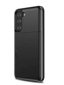 For Galaxy Case, Anti-Drop Two-In-One PC Card Case For Mobile Phone, Suitable Compatible With Apple 17 Promax 17 Pro 17e 16E 15 14 13 12 11 18 Models. 2-In-1 Shock-Proof Mobile Phone Protection Case, With Card Slot And Wallet-Style Design. - Black - View 83