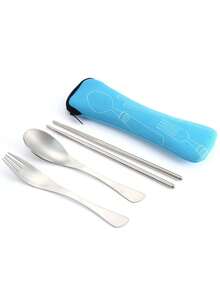 1pc/4pcs/1set Camping Cookware Stove Fork Spoon Set, Tableware Set, Sierra Cup, Suitable For Backpacking, Outdoor Camping, Hiking And Picnic, Camping Cookware Set, Camping Equipment, Campfire Utensils, Non-Stick Cooking Equipment, Lightweight Stackable Pots And Bowls With Storage Bag, Suitable For Outdoor Hiking, 304 Stainless Steel Cup And Travel Hiking Gear Set - Multicolor - View 13