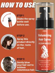 Volumizing Hair Spray | Hair Styling Spray | Anti-Frizz Hair Spray | Volumizing Styling Spray, Contains Castor Oil And Hydrolyzed Fiber Protein, Non-Sticky, Long-Lasting Volume, Elasticity And Styling Power, Suitable For Halloween Costumes, 80ml/2.705fl.Oz - Formal Wear-4 - View 5