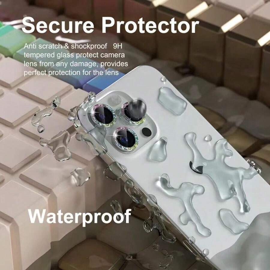 Arvin For IPhone 18 Pro Max/18 Pro/18/17 Pro Max/17 Pro/16 Pro Max/16 Pro/15 Pro Max/15 Pro/17Air/16Plus/15Plus Camera Lens Protector, Metal Frame Glass Cover Not Easy To Break, Strong Adsorption, Case-Friendly, Metal 9H Sapphire Glass Rear Camera Screen Cover