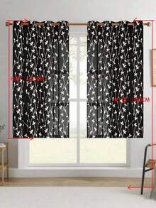 1pc/2pcs Premium Boho Style Embroidered Sheer Curtains For Living Room & Bedroom, Minimalist Line Art Voile Drapes, Fade Resistant Soft Light Blocking Breathable Home Decor, Easy To Install And Maintain - Black - View 20