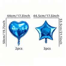 5pcs Multi‑Color Heart And Star Shaped Aluminum Foil Balloons Set For Birthday And Holiday Party Decorations - View 12