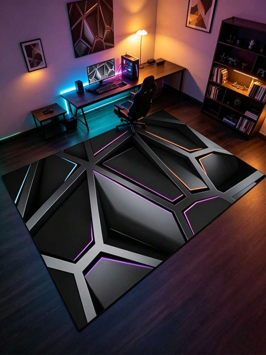 1 buah Keset Lantai Garis Neon, Karpet Ruang Tamu, Karpet, Karpet Kamar Tidur, Karpet Besar, Keset Lantai, Karpet Besar Ruang Tamu