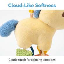 1PC Baby Soft Toy,Chick Pony And Crab Cartoon Style Toy,Fabric Activity Toy,Baby Stroller And Bed Hanging Toy,Baby Rattle Toy,Sensory Toy,Brain Game - Multicolor - View 9