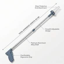 1pc Foldable Spider Catcher 83cm Long Handle Insect Bug Grabber Tool Grey Handheld Humane Spider Remover For Bee Cockroach Butterfly Moth Pest Capture Catch And Release Indoor Home Use - A - View 4
