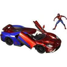 Simba Jada Toys Marvel 1:24 2017 Ford GT Die-Cast Model Car With 2.75-Inch Spider-Man Figure, Red & Blue Color, Collector's Toy, Suitable For Hobbyists - Multicolor - View 3
