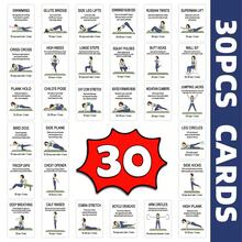 30pcs Pilates Mat Workout Cards, Exercise Cards For Full Body Fitness, Illustrated Pilates Core Training Cards With Instructions, Daily Exercise Cards, Perfect For Friends, Family & Beginner - A - View 7