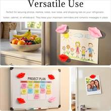 4/8/12pcs Creative Red Lip And Lip Shaped Refrigerator Stickers, Novel Refrigerator Magnets, Used For Decorating Refrigerators, Storage Cabinets, Cabinets, Whiteboards, Interesting Kitchen Decorations, Home Gifts - Multicolor - View 3